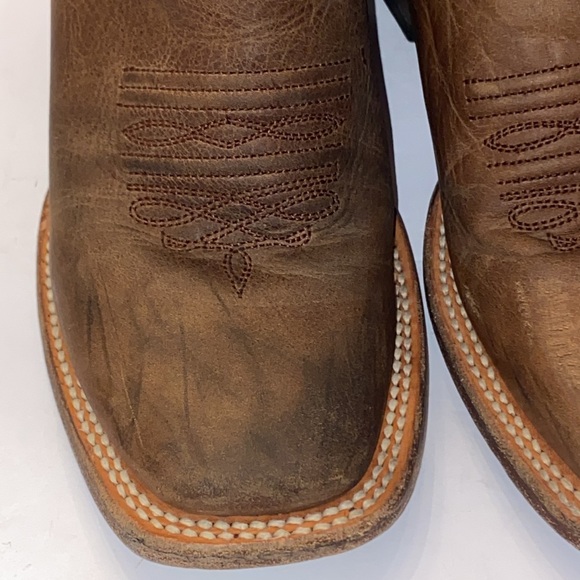 ROPER Womens Turquoise Square Toe Boots Mid Calf Low Heel 1-2", Size 5.5 - Picture 6 of 16